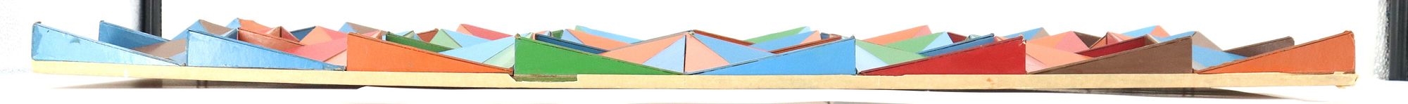 Artwork by Doris Marie Leeper, Doris Leeper (1929-2000) American, 3D Artwork 'Partial Model, Made of blue, green, orange, red