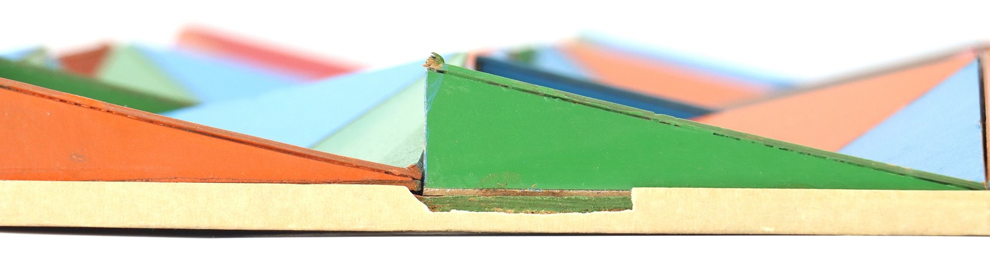 Artwork by Doris Marie Leeper, Doris Leeper (1929-2000) American, 3D Artwork 'Partial Model, Made of blue, green, orange, red