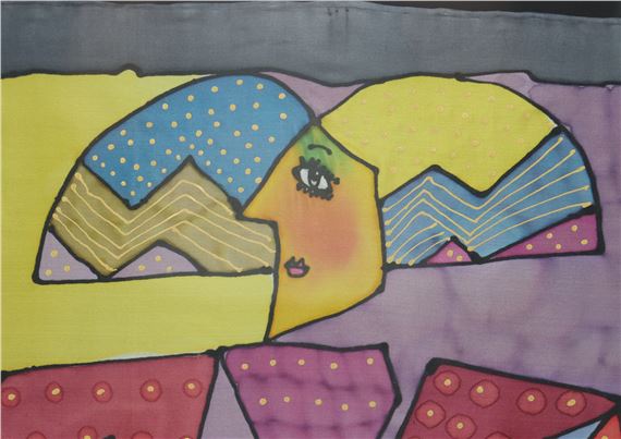 Charles Jester | Signed Pop-Art Cubist Jester Painting on Wax Paper ...