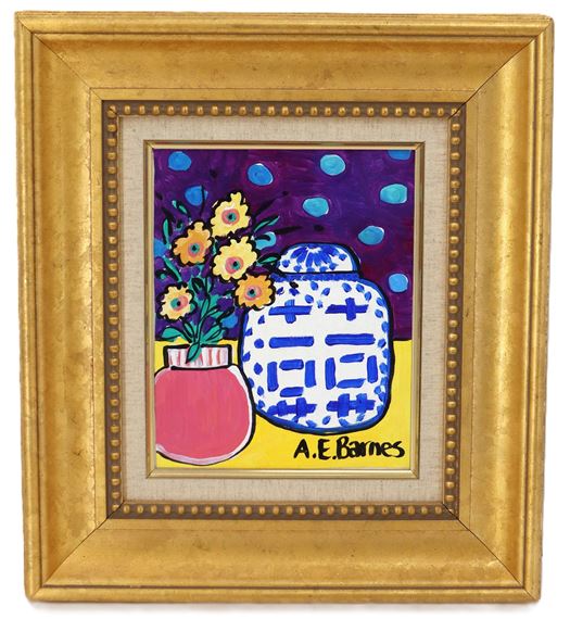 A. E. Barnes (Born 1963) American, Signed Oil on Canvas by A. E. Barnes, 1989