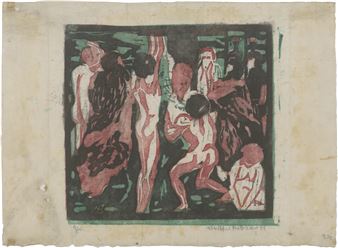 Figurengruppe im Freien - Walther Bötticher