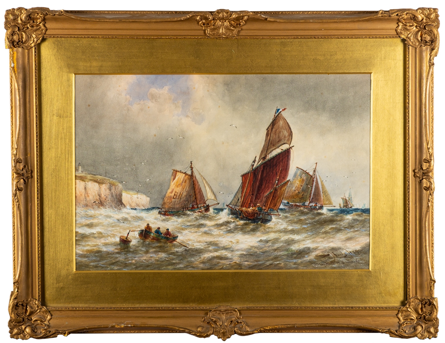 Thomas Bush Hardy | Fishing Boats off Bamburgh Castle | MutualArt