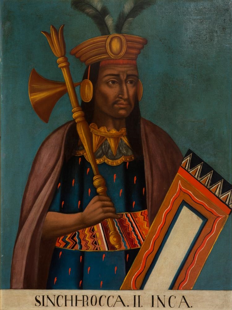 Virreinal School, 18th Century | Genealogy of the fourteen Inca kings ...