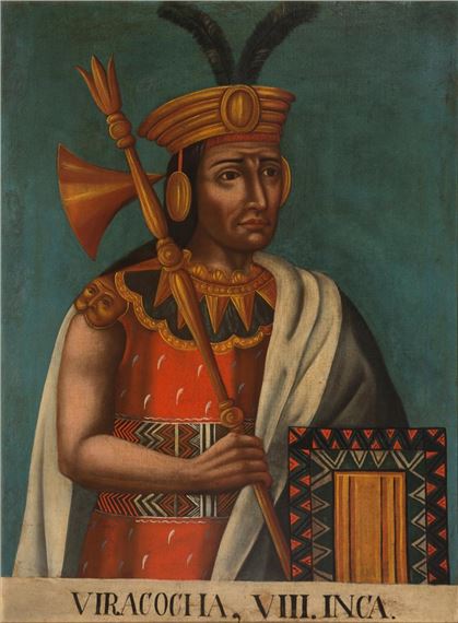 Virreinal School, 18th Century | Genealogy of the fourteen Inca kings ...