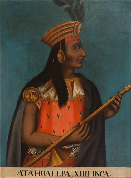 Virreinal School, 18th Century | Genealogy of the fourteen Inca kings ...