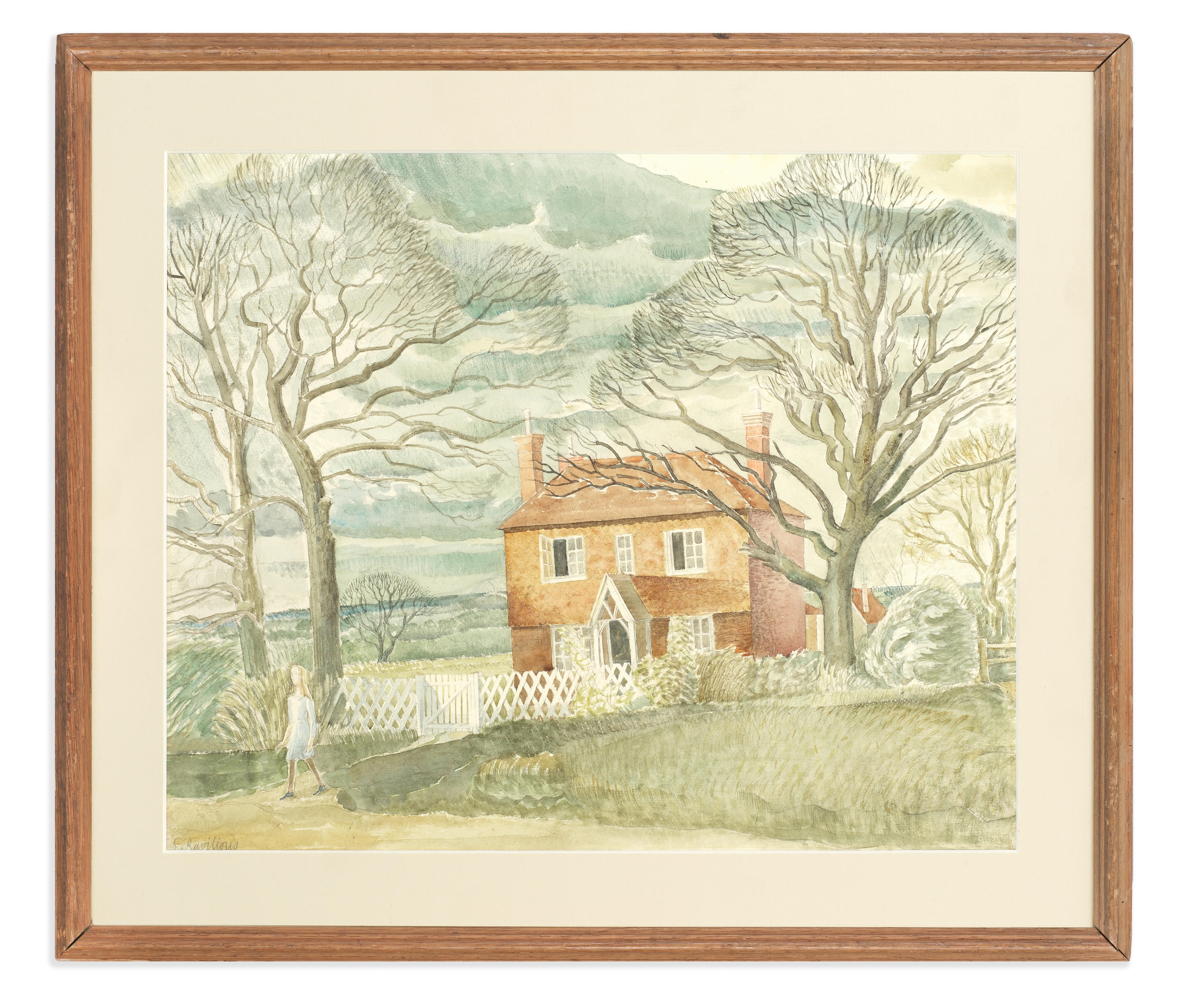 Eric Ravilious | The Red House (1924) | MutualArt