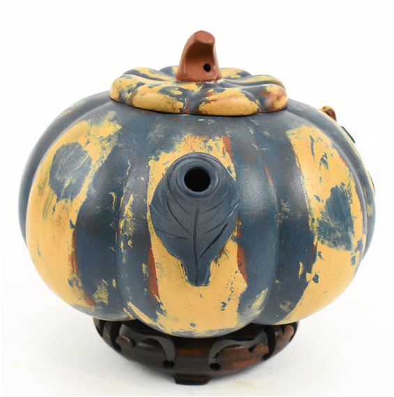 Gao Jianfang | GAO JIANFANG YIXING PUMPKIN ZISHA TEAPOT 高建芳