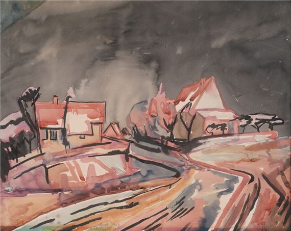 Tauwetter in Arrode by Peter August Böckstiegel, 1923