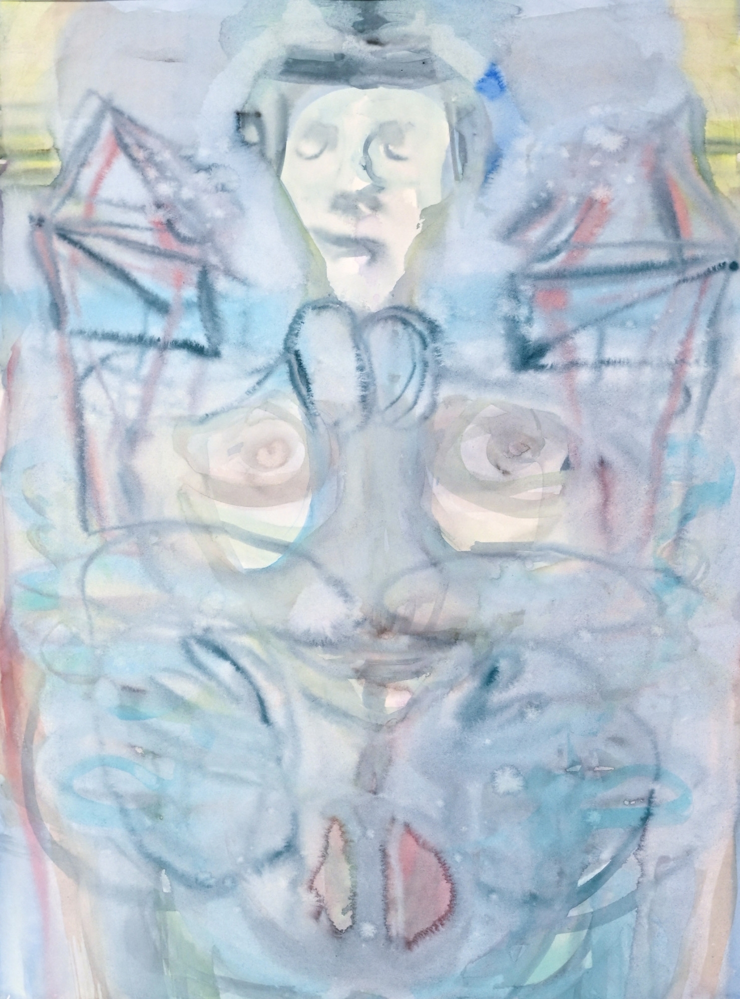 Artwork by Klaudia Schifferle, Jonglierter Traum, Made of watercolor on paper