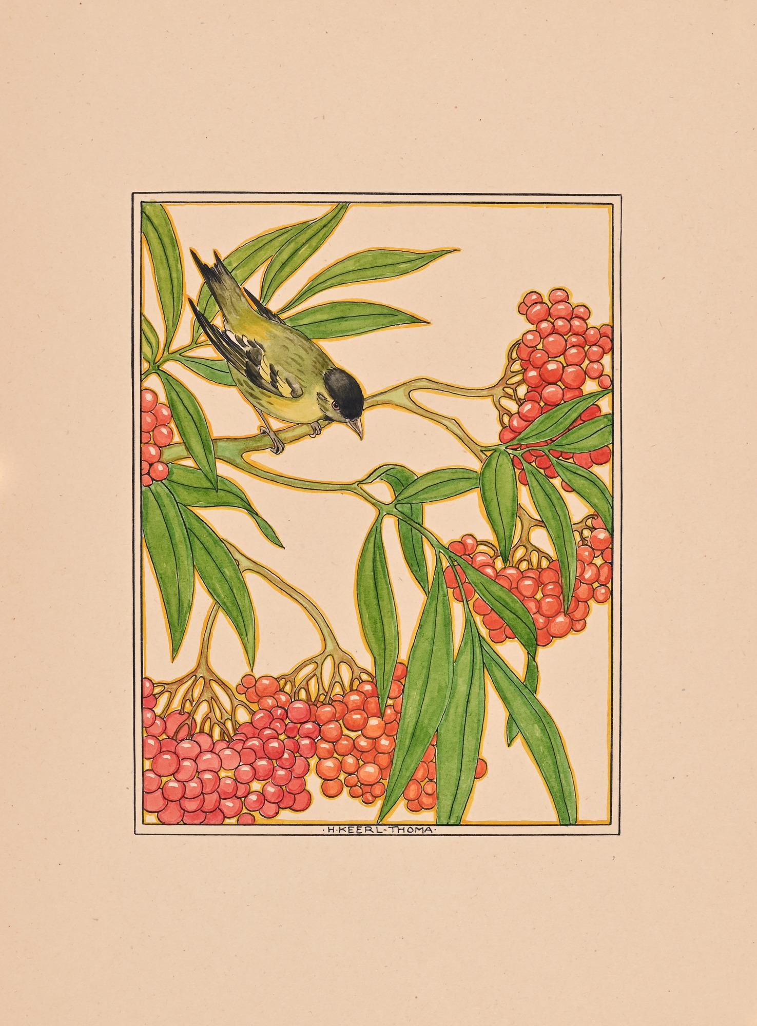 Artwork by Hedwig Keerl Thoma, Untitled, Made of pen and ink and watercolour on paper