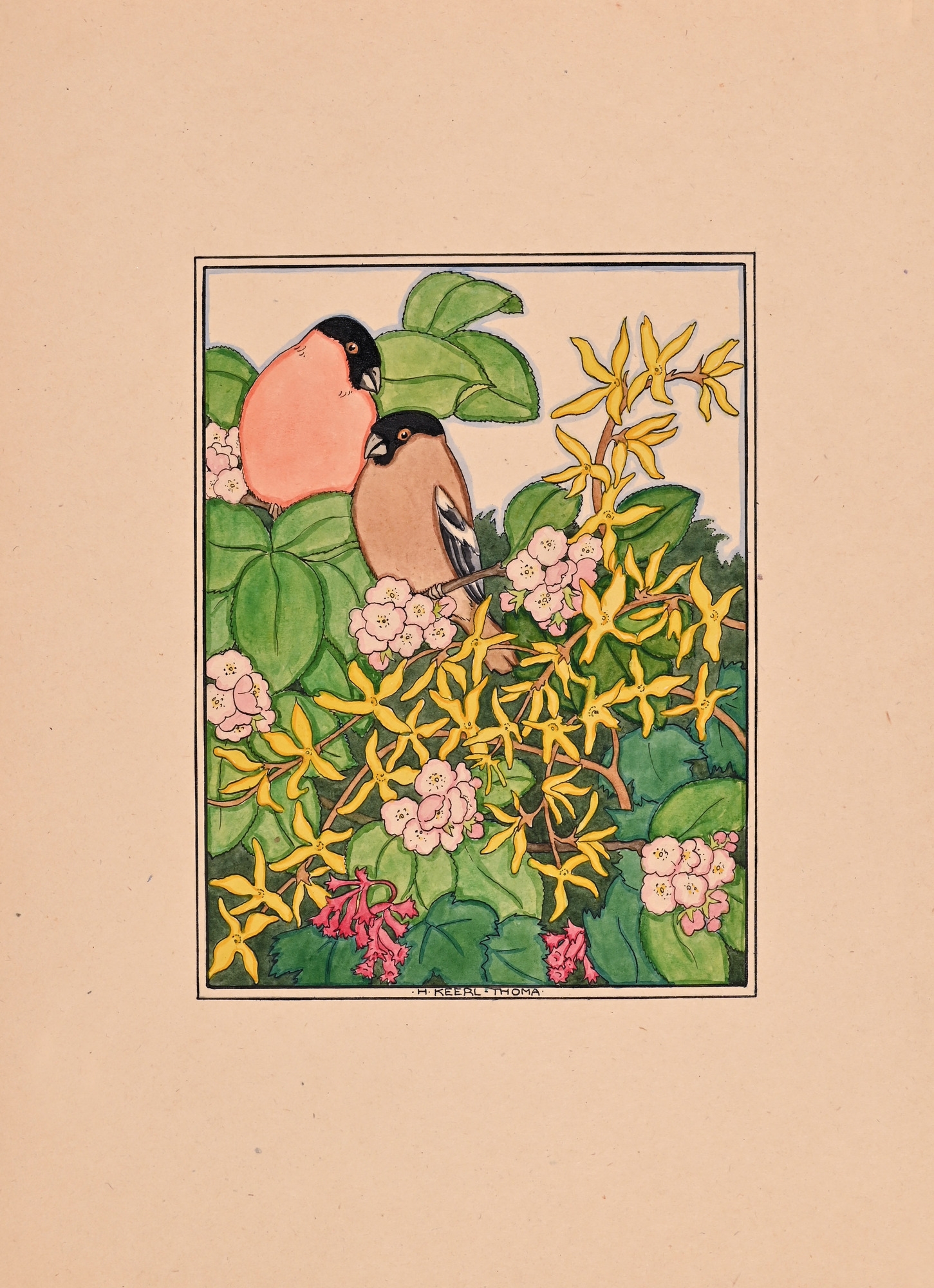 Artwork by Hedwig Keerl Thoma, Untitled, Made of pen and ink and watercolour on paper