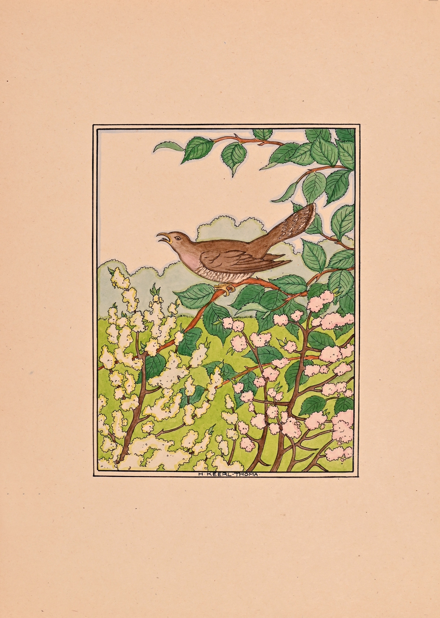 Artwork by Hedwig Keerl Thoma, Untitled, Made of pen and ink and watercolour on paper