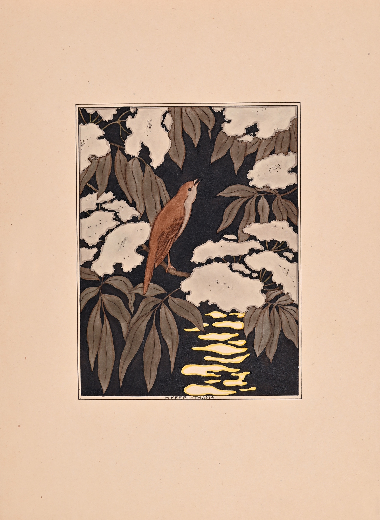 Artwork by Hedwig Keerl Thoma, Untitled, Made of pen and ink and watercolour on paper