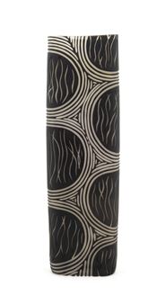 MARK THIELE, MODERN STUDIO ART GLASS B&W VASE - Mark Thiele