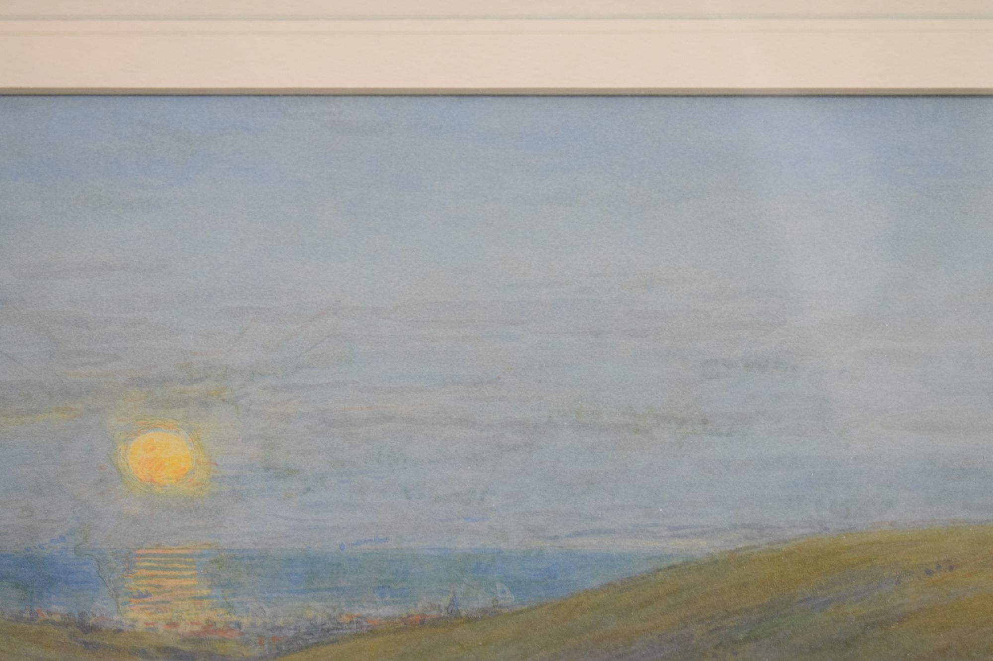 Artwork by Alfred Fitzwalter Grace, A shepherd and figures on a clifftop, Made of watercolour