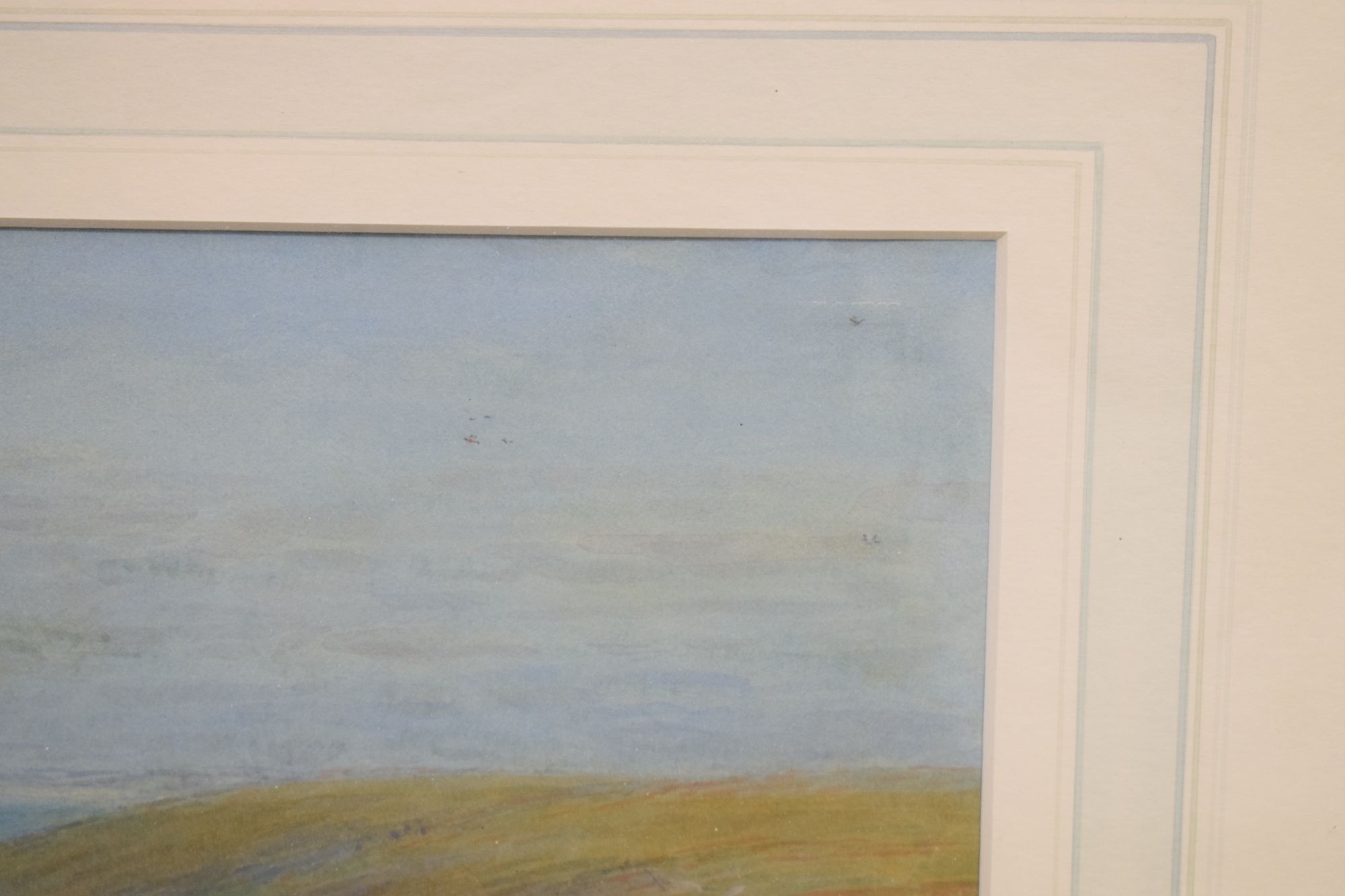 Artwork by Alfred Fitzwalter Grace, A shepherd and figures on a clifftop, Made of watercolour