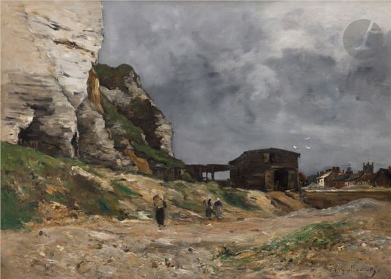 Les Falaises du Pollet by Jean Baptiste Antoine Guillemet, vers 1877-1878