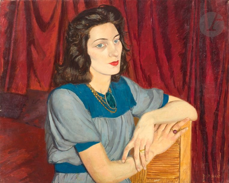 Artwork by Philippe Rouart, Portrait de dame, Made of oil on canvas