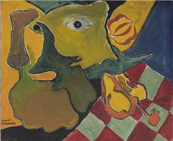 Manuel ZALAMERO Cubist school Portrait Oil on canvas signed lower left - Manuel Zalamero