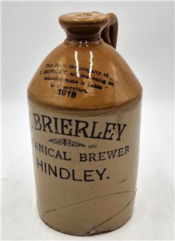 STONEWARE Large 24cm JAR &quot;T BREIRLEY - Brewer