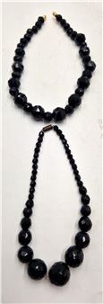 VICTORIAN JET BLACK NECKLACES - Jet Black