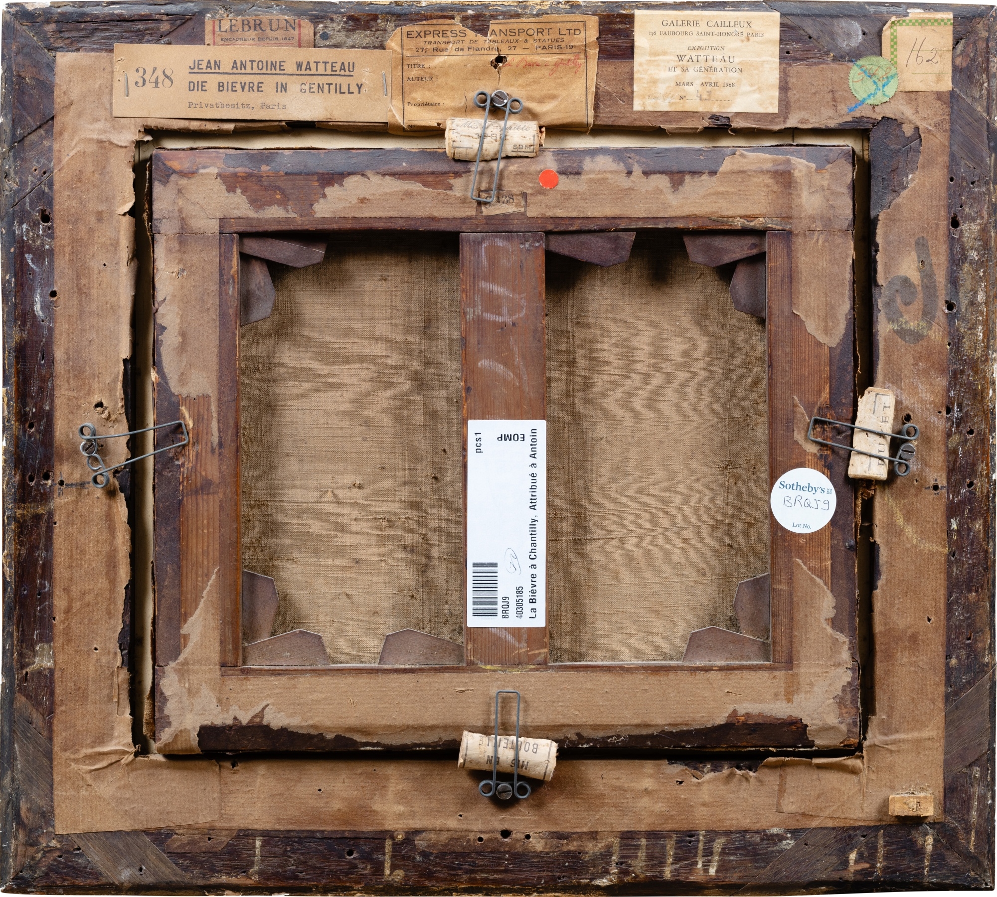 Artwork by Jean-Antoine Watteau, The Bièvre River at Gentilly, Made of Oil on paper laid down on canvas