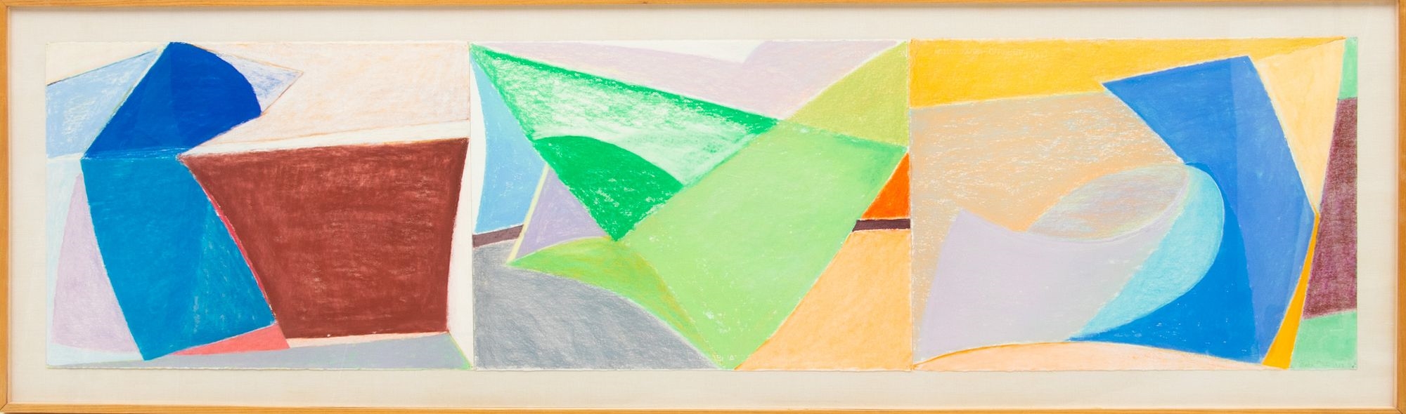 Artwork by Susan Crile, Susan Crile (American, B. 1942) Pastel on Paper, 1983, Untitled Triptych H 22" W 89", Made of pastel on paper