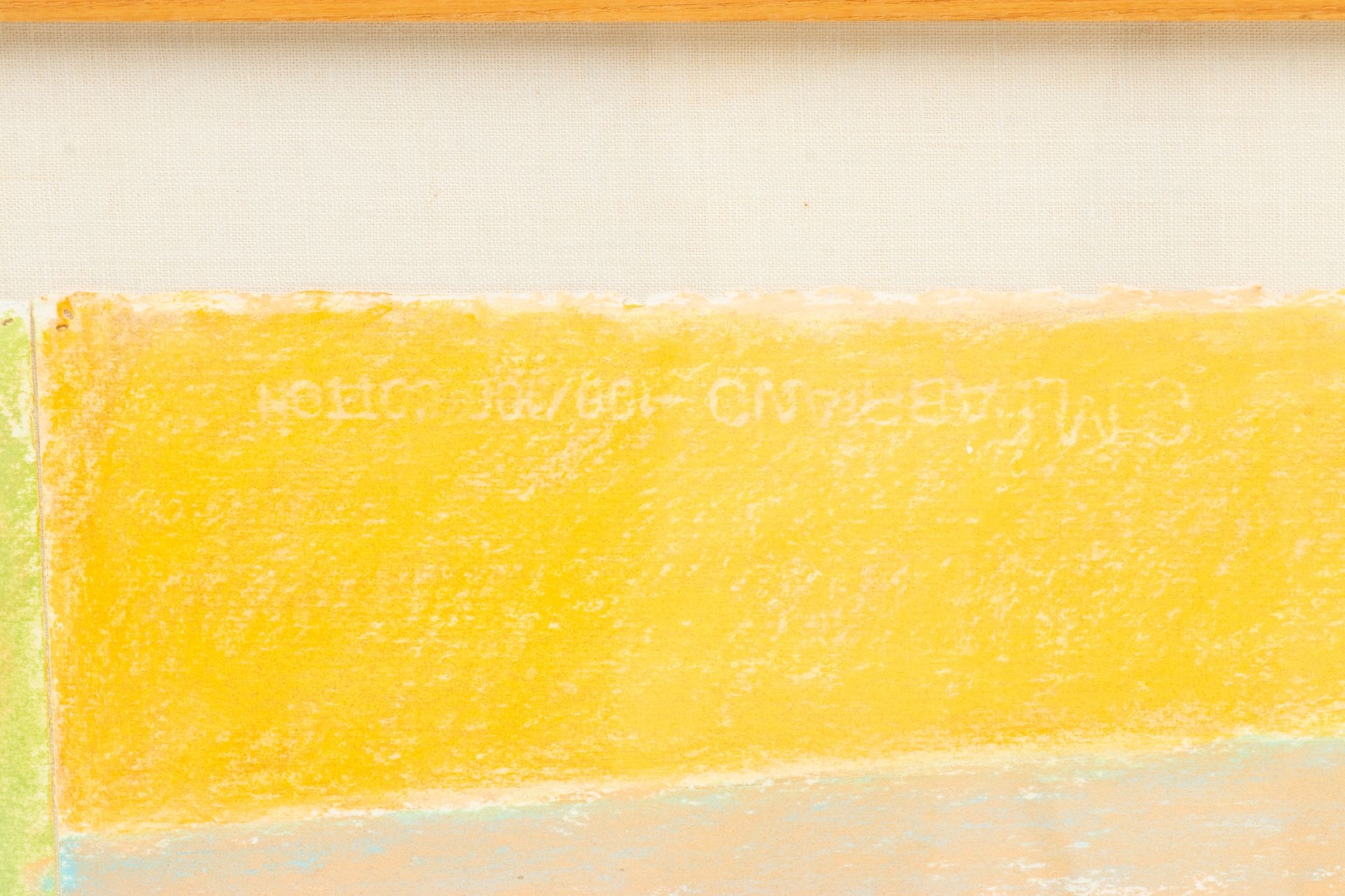 Artwork by Susan Crile, Susan Crile (American, B. 1942) Pastel on Paper, 1983, Untitled Triptych H 22" W 89", Made of pastel on paper