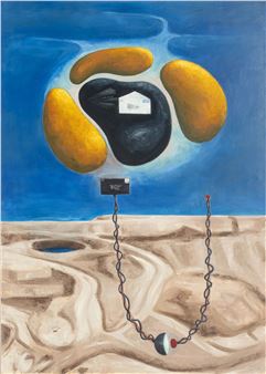 David Humphrey (American, B. 1955) Oil on Canvas 1987, 'Love Letter' H 84&quot; W 60&quot; - David Aiken Humphrey