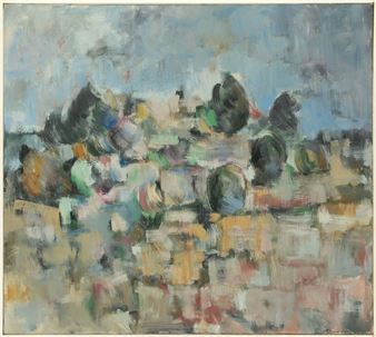 Mari Blumenau Lyons (American, 1935-2016) Oil on Canvas, Mid 20th C., 'Quarry Landscape' H 32" W 36" - Mari Lyons