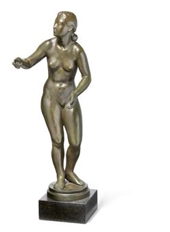 Fløjne fugle. Stående nøgen kvinde - Johannes Bjerg