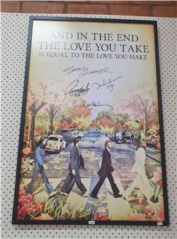 A FRAMED ABBEY ROAD BEATLES POSTER - Beatles Poster