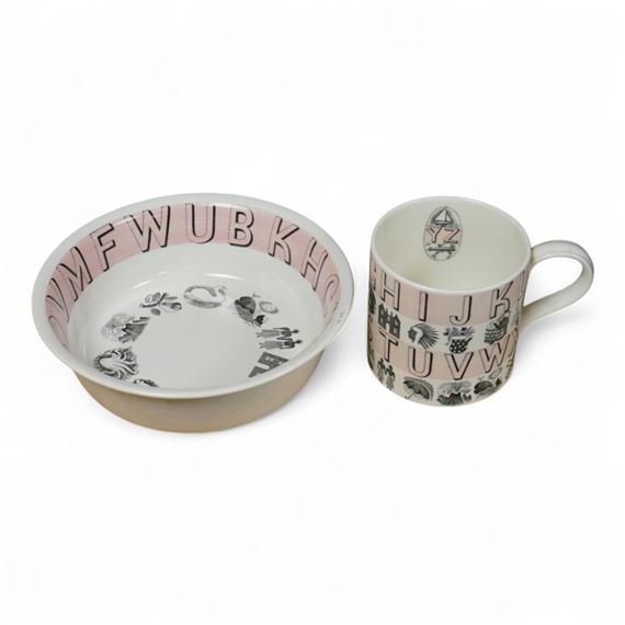 Eric Ravilious | an Alphabet pattern cup and bowl | MutualArt