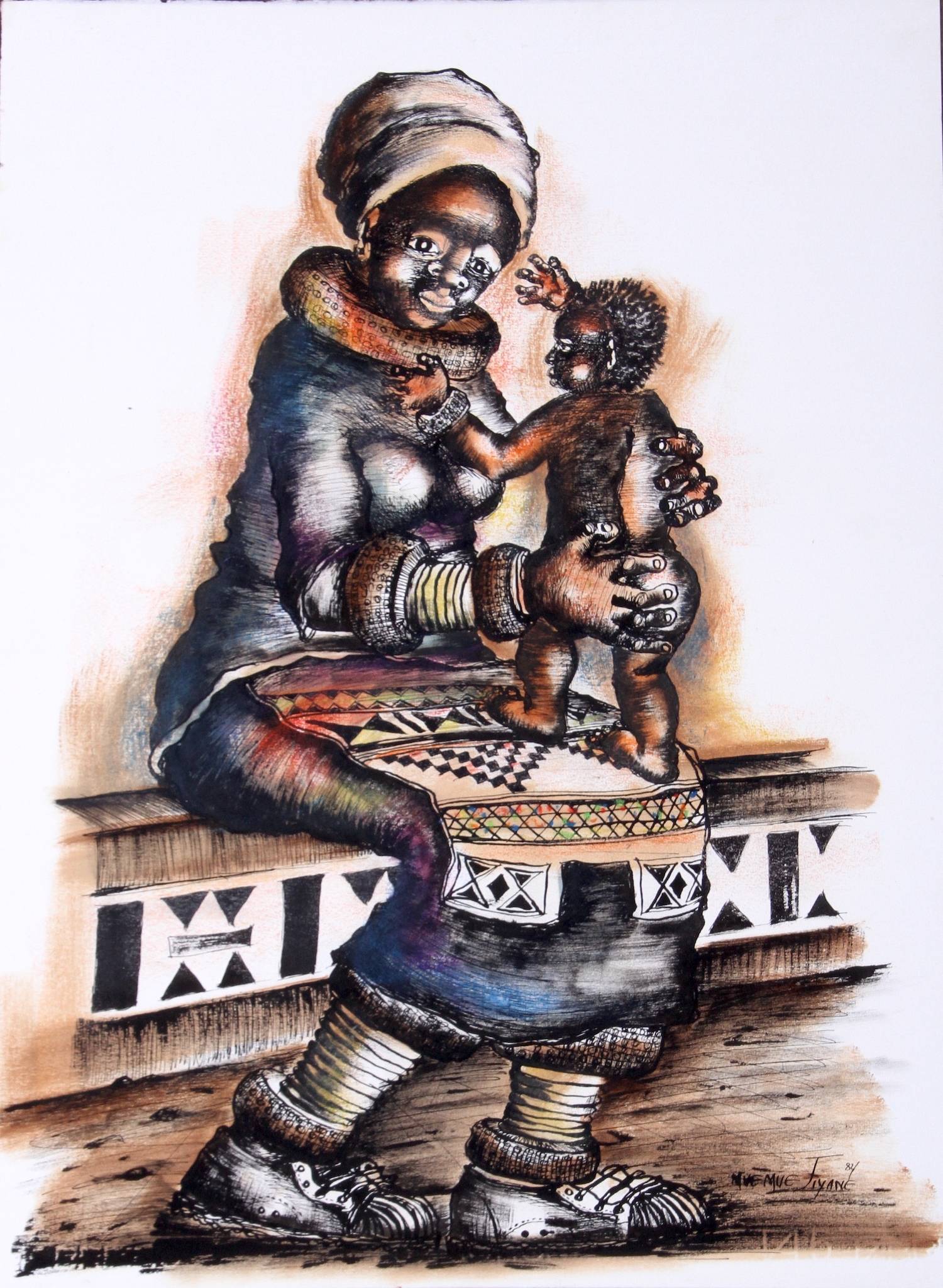 Mvemve Jiyane | MOTHER AND CHILD (82) | MutualArt