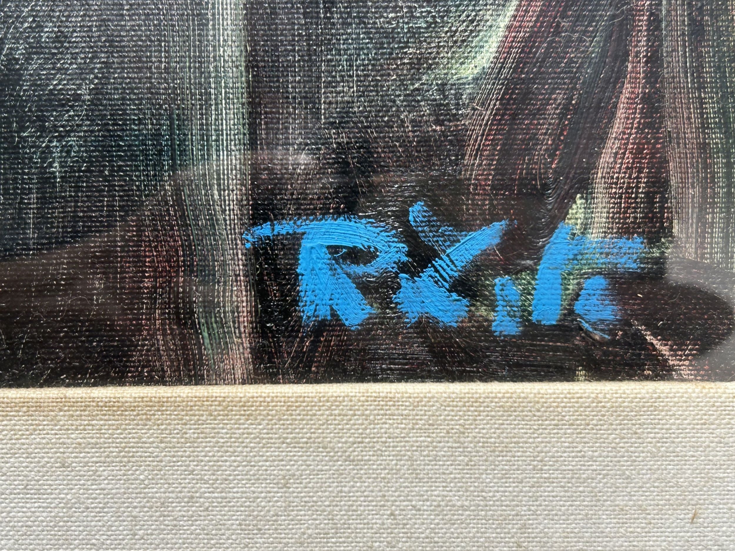 Artwork by Rodolfo Zito, Vue de personages Abstrait, Made of Oil on canvas