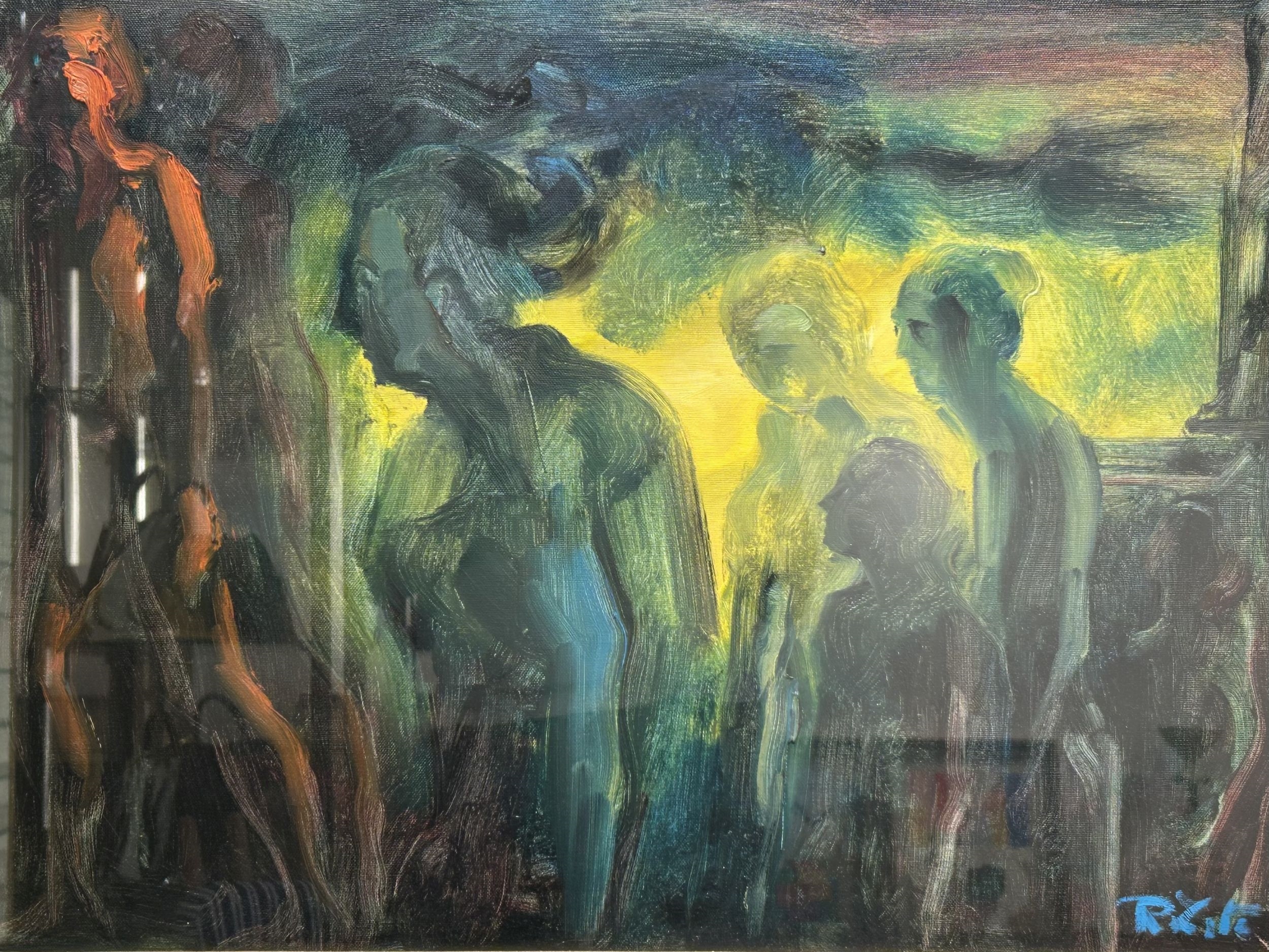 Artwork by Rodolfo Zito, Vue de personages Abstrait, Made of Oil on canvas