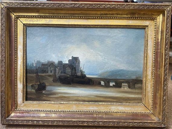 Landscape with bridge by Camille Joseph Etienne Roqueplan, 1845