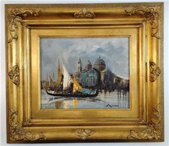 Italian School Impressionist Venice, Oil, Signed - Italian School