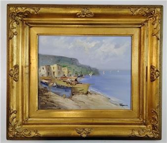 Italian School Impressionist Mediterranean, Oil - Italian School