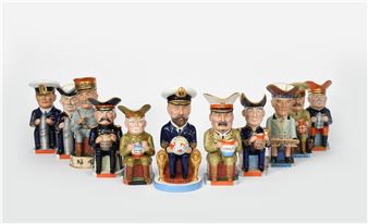 A set of eleven Wilkinsons Ltd pottery Allied Commanders of the First World War toby jugs designed - Francis Carruthers Gould