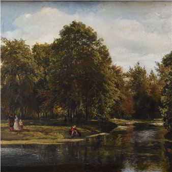 Characters in park by the water - Bilder