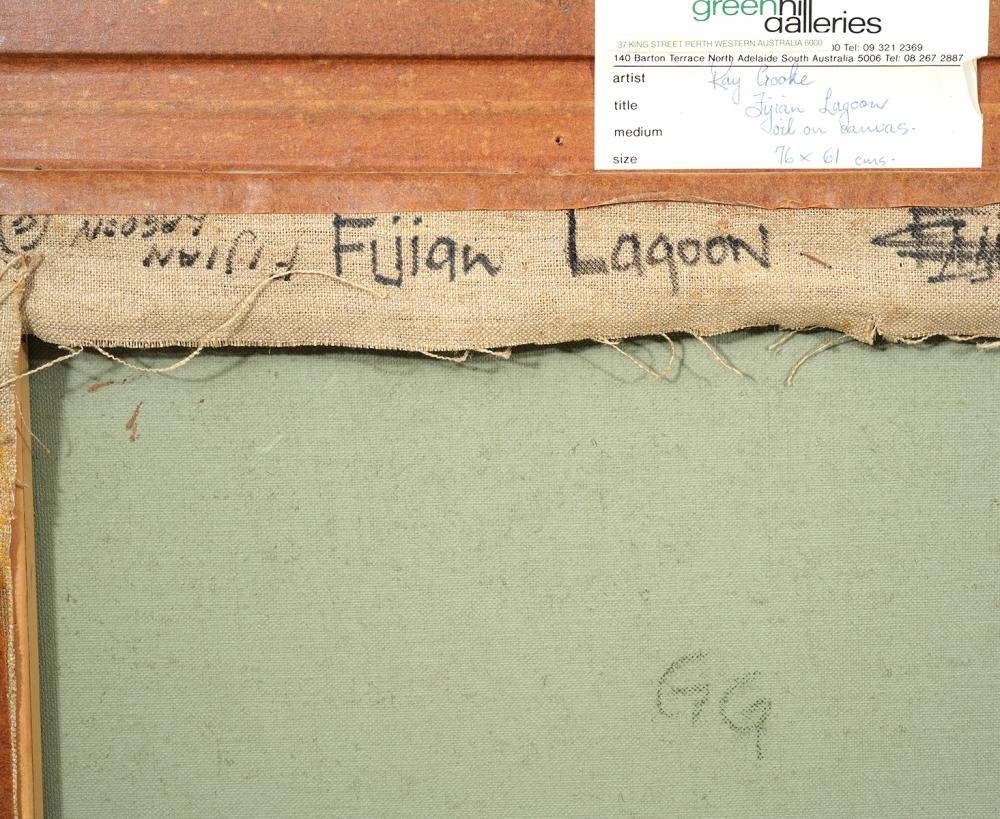 Artwork by Ray Crooke, Fijian Lagoon, Made of oil on canvas