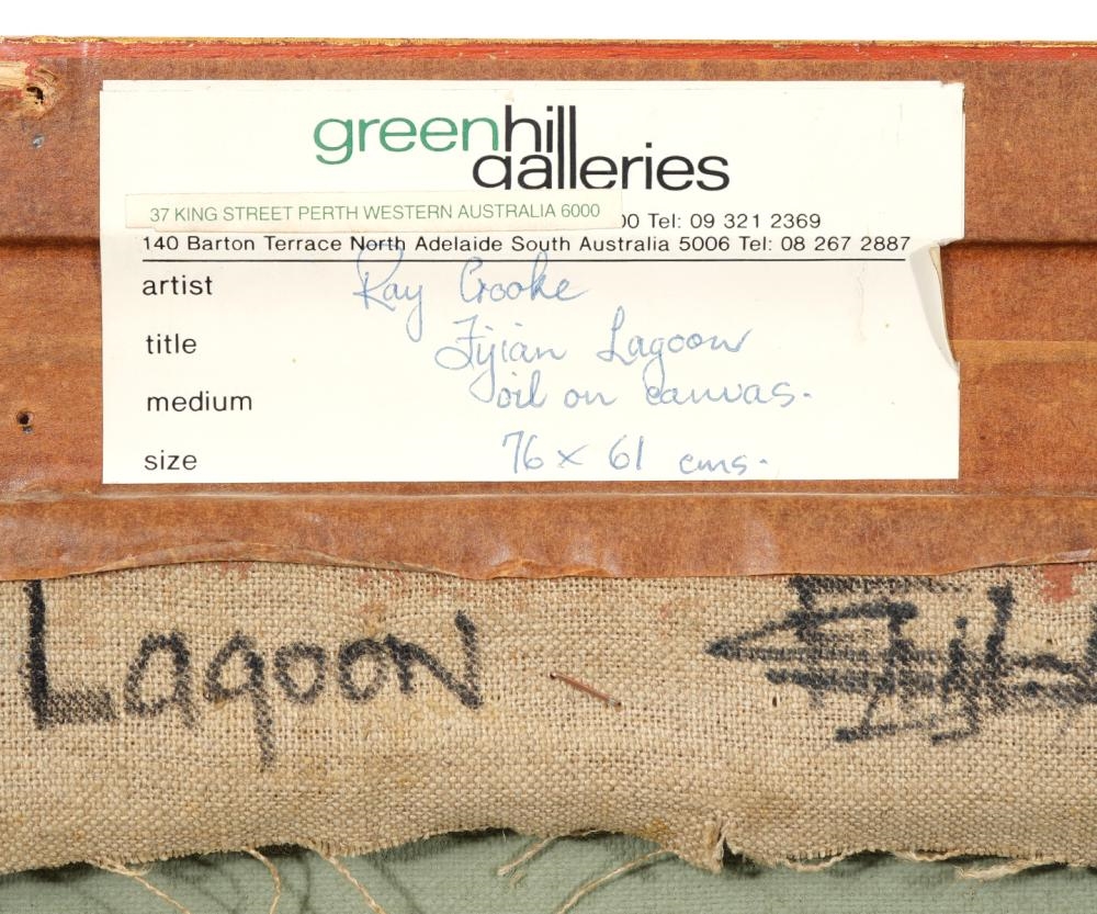 Artwork by Ray Crooke, Fijian Lagoon, Made of oil on canvas