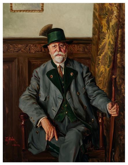 Portrait of a Hunter by Anton Filkuka, 1927