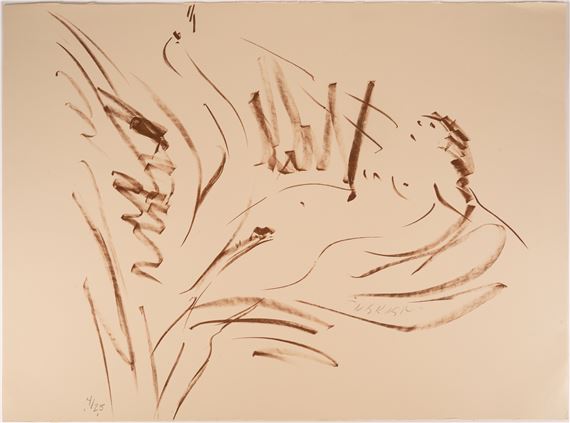 Reuben Nakian ( American 1897-1986) "Leda and the Swan" Ink on Arches Paper 1962
