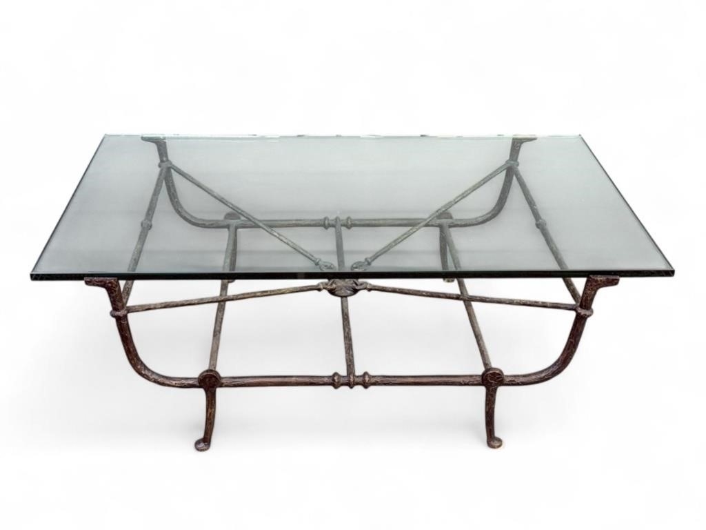 Artwork by Diego Giacometti, Christopher Chodoff, After Giacometti C.Chodoff bronze coffee table, Made of patinated-bronze