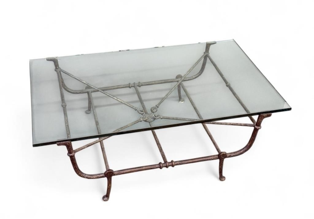 Artwork by Diego Giacometti, Christopher Chodoff, After Giacometti C.Chodoff bronze coffee table, Made of patinated-bronze