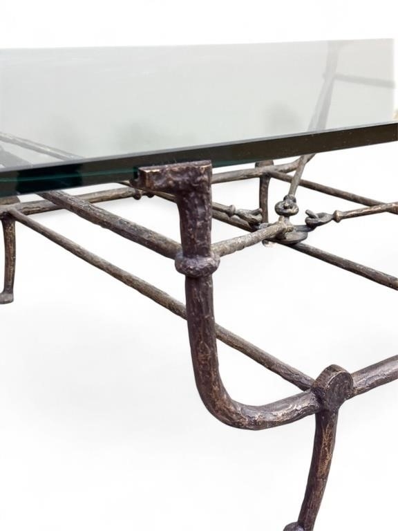 Artwork by Diego Giacometti, Christopher Chodoff, After Giacometti C.Chodoff bronze coffee table, Made of patinated-bronze