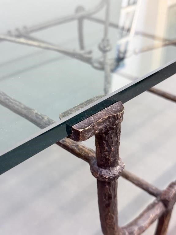 Artwork by Diego Giacometti, Christopher Chodoff, After Giacometti C.Chodoff bronze coffee table, Made of patinated-bronze