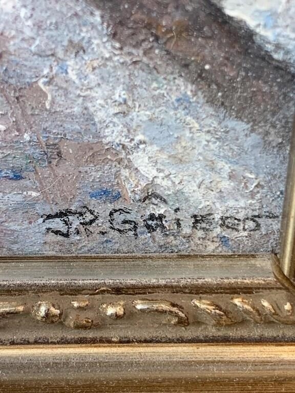 Artwork by Joseph Grieco, Joseph P. Grieco, "Central Park South Winter," O/B, Made of Oil on board